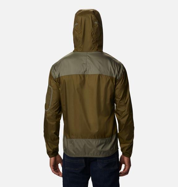 Columbia Challenger Windbreaker Olive Green For Men's NZ57680 New Zealand